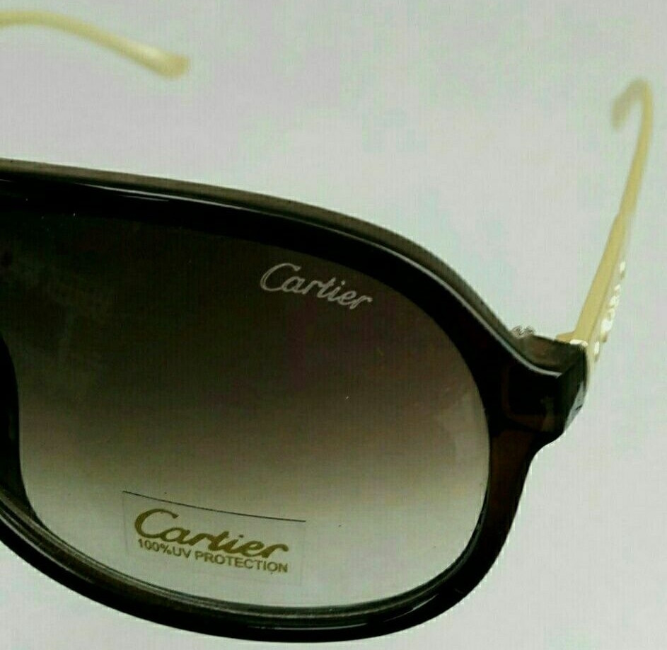 Брендовые стильные мужские очки коричневые с золотом градиент. Киев - изображение 1