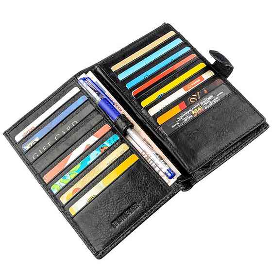 Гаманець-візитниця для чоловіків ST Leather 18831 Чорний Київ