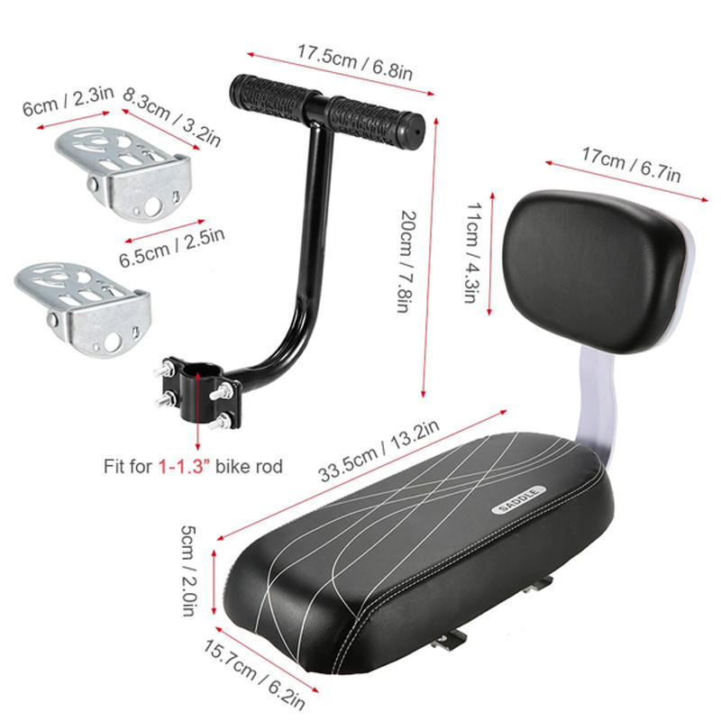 Дитяче сидіння на велосипеді на багажник з упорами для ніг і тримачем для рук Бровари - фото 6