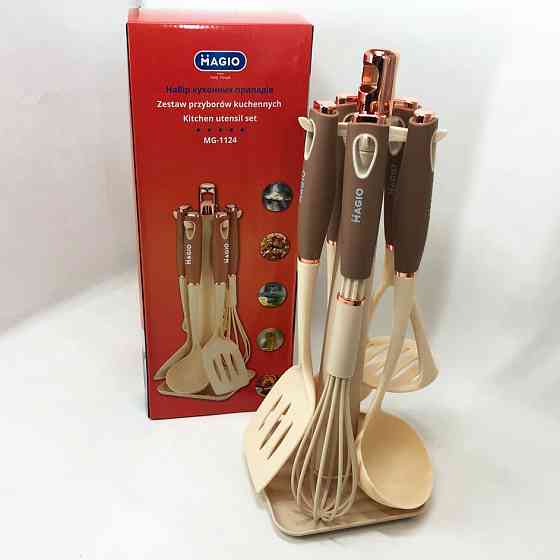 Силиконовые кухонные принадлежности набор, Набор кухонных предметов из силикона поварской AO-92 Киев