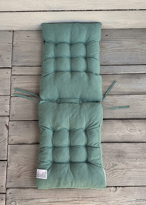 Подушка для стільців (40x120х7 см) подвійна Decorator Соро колір бірюзовий 84-109 Київ - фото 3