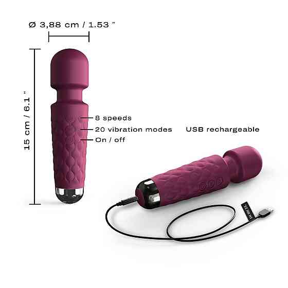 Минивибромассажер Dorcel Wand Mini Wanderful Plum Sex Aura Киев