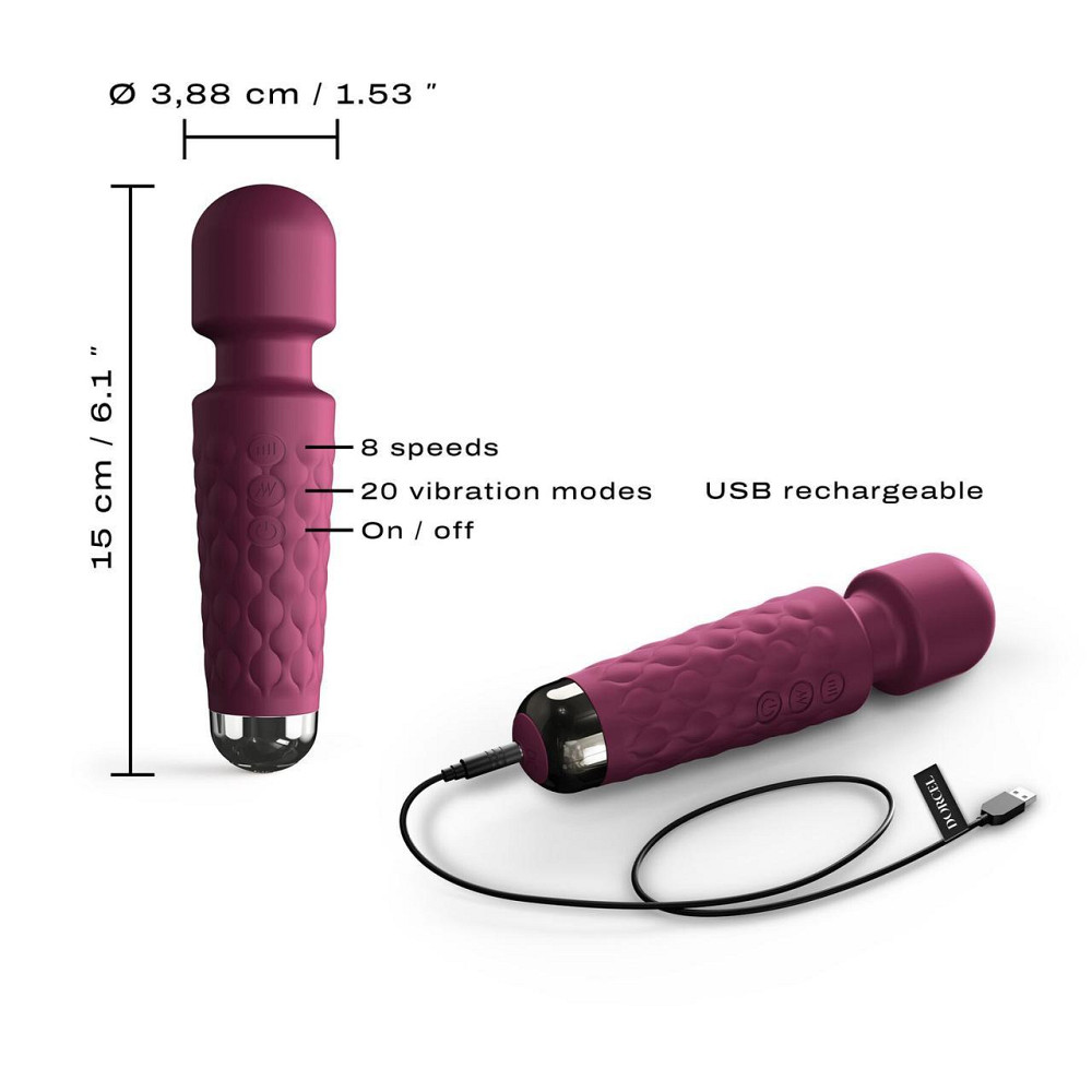 Минивибромассажер Dorcel Wand Mini Wanderful Plum Sex Aura Киев - изображение 2