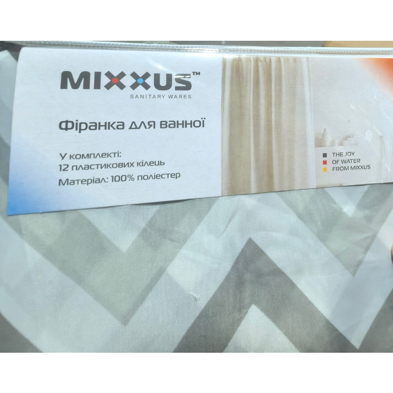 Шторка для ванної Mixxus SCT-013-180x180 з поліестеру   ( 10678 ) Харків - фото 5