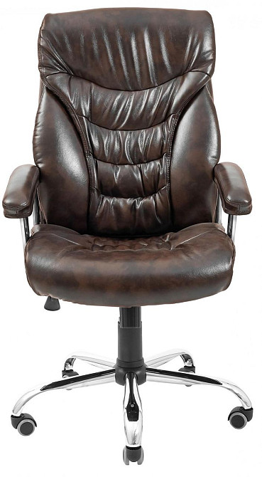Офисное Кресло Руководителя Richman Cagliari Titan Dark Brown Хром М1 Tilt Коричневый Днепр - изображение 2