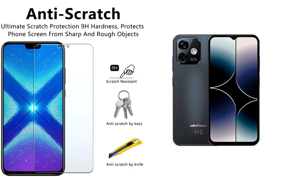 Защитное стекло NeoGlass для Ulefone Note 16 Pro – ультрапрозрачное и устойчивое Киев - изображение 1