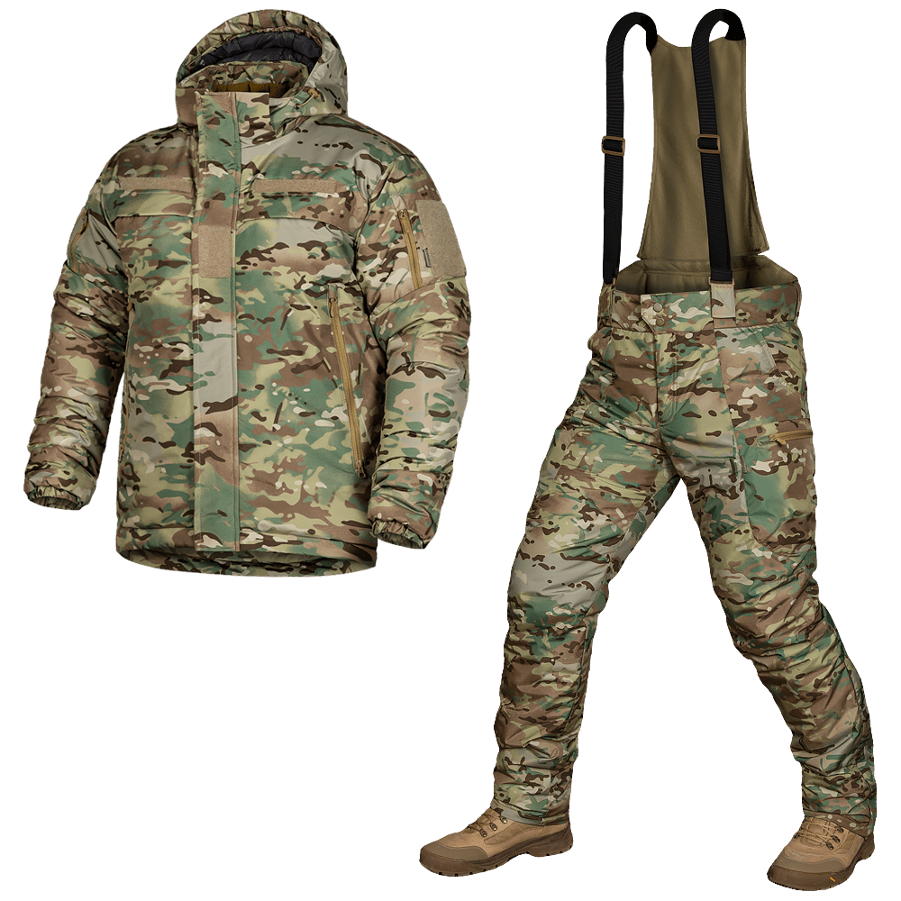 Зимний тактический комплект Patrol Climashell (куртка и штаны на подтяжках) Мультикам 3XL Киев - изображение 1