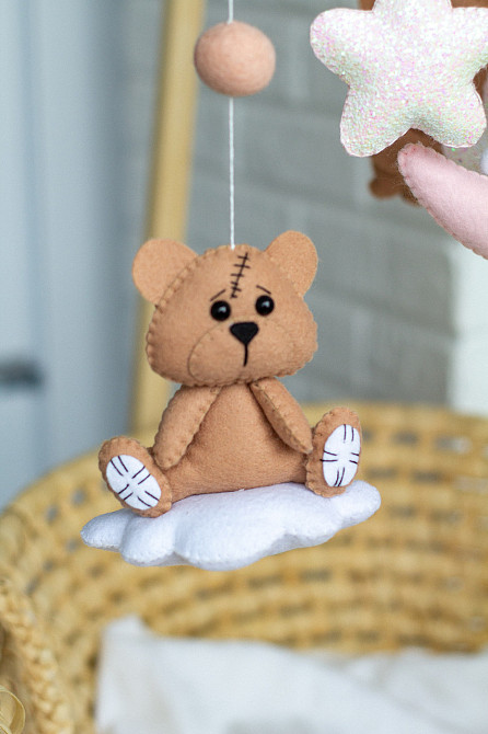 Музичний мобіль WoollyFox «Ніжність» для дівчинки з 35 мелодіями Киев - изображение 4