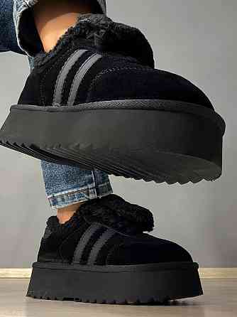 Ботинки женские Hengji 009-1 угги замшевые на меху черные, 40, 25 см Киев