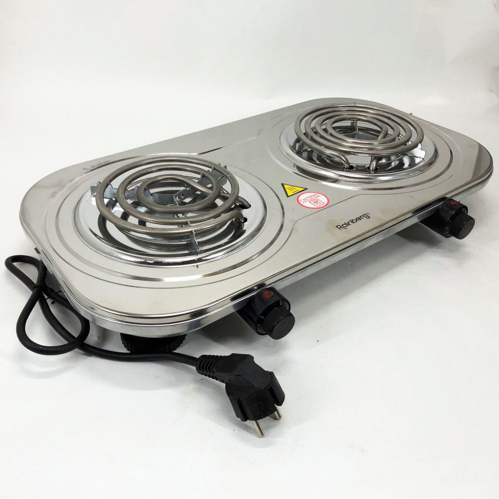 Настільна електроплита Rainberg, Електроплита 2 конфорки, Міні-плита для дому Комфорочна PW-27 Львів - фото 10