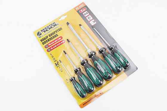 Викрутки магнітні HEX набір 6шт PH0х75мм PH1х80мм PH2х100мм SL 4х100мм SL6х125мм SL8х150мм 40-1152 Київ