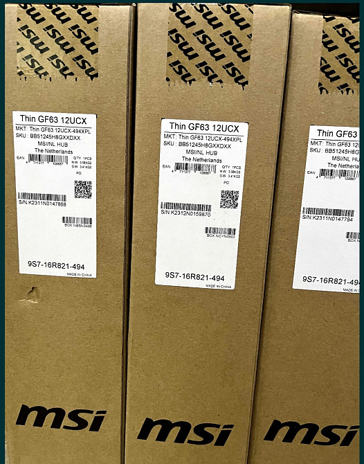 Ноутбук: MSI Thin GF63 12UCX (12UCX-494PL) Новий! Київ - фото 3