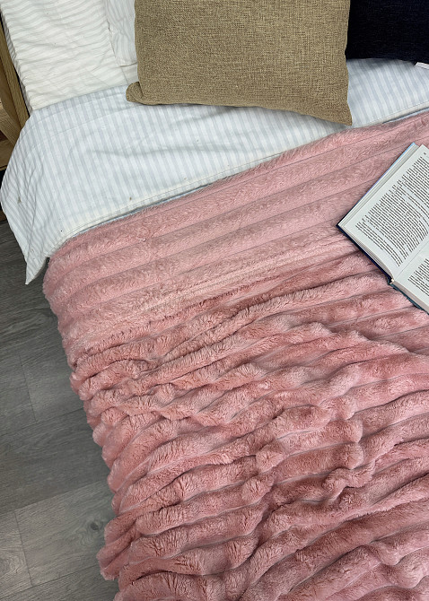 Плед-покривало смужка VIP Шарпей 200х230 см (+-10см) Рожевий (87-140) Київ - фото 2