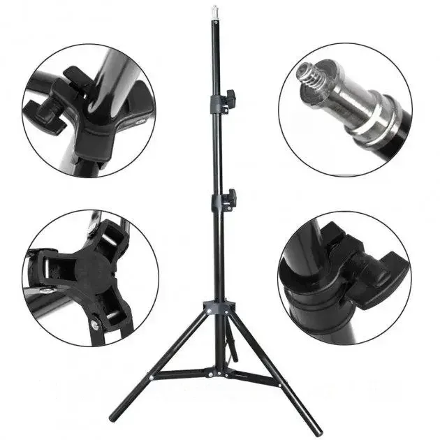 Штатив складной для LED лампы 0,66-2 м / Стойка-тренога для кольцевой лампы и студийного света Киев - изображение 8