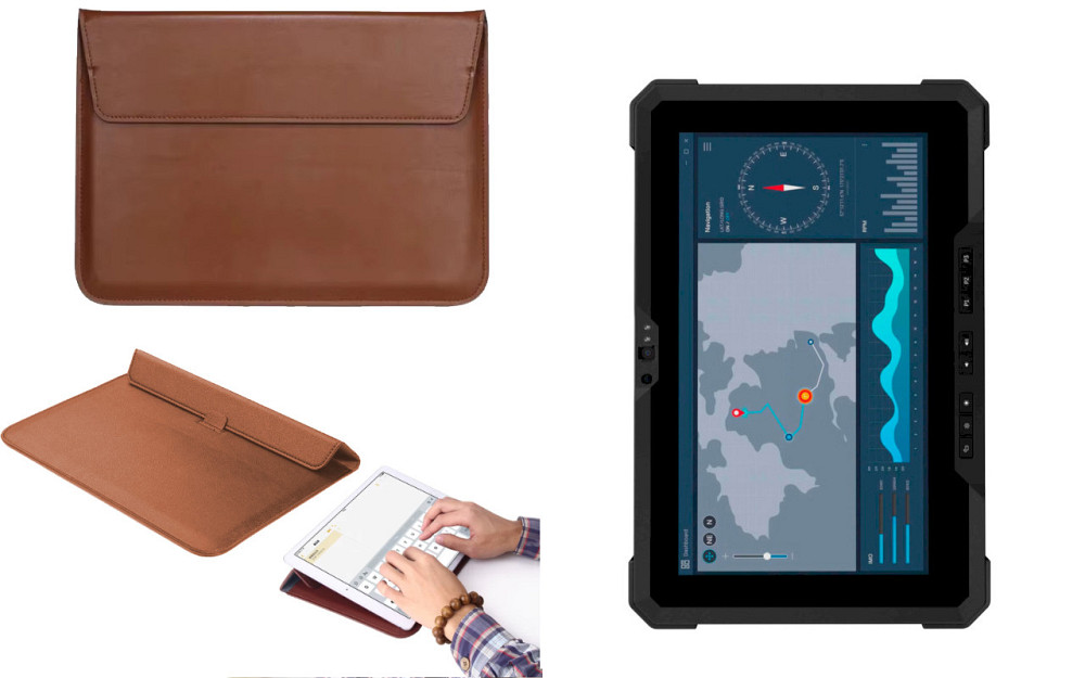 Чохол-конверт VitoCase для Dell Latitude 7220, з функцією підставки для планшета Коричневий Київ - фото 1