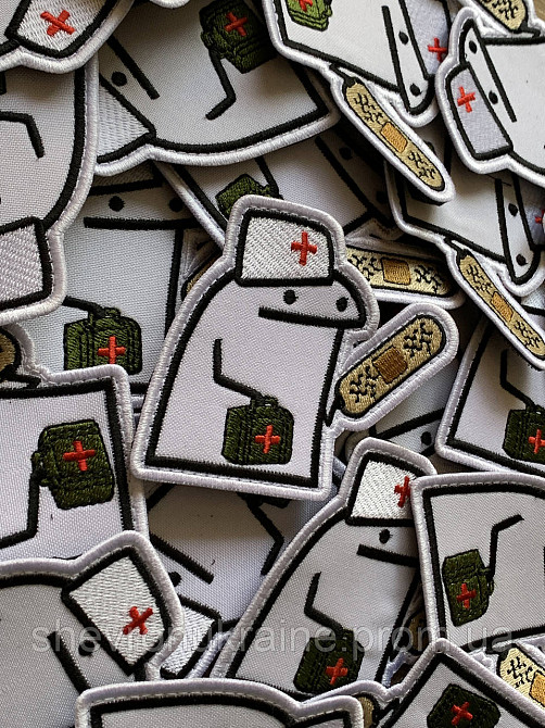 Шеврон флорк лікар (Форма контурна. На липучці) Розмір 8x9.5см Київ - фото 2