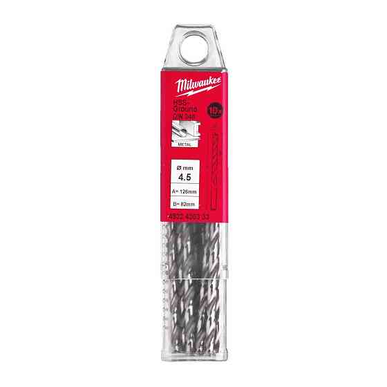 Свердло по металу HSS-G MILWAUKEE DIN340, діаметр4,5x126мм, (10шт) Одесса