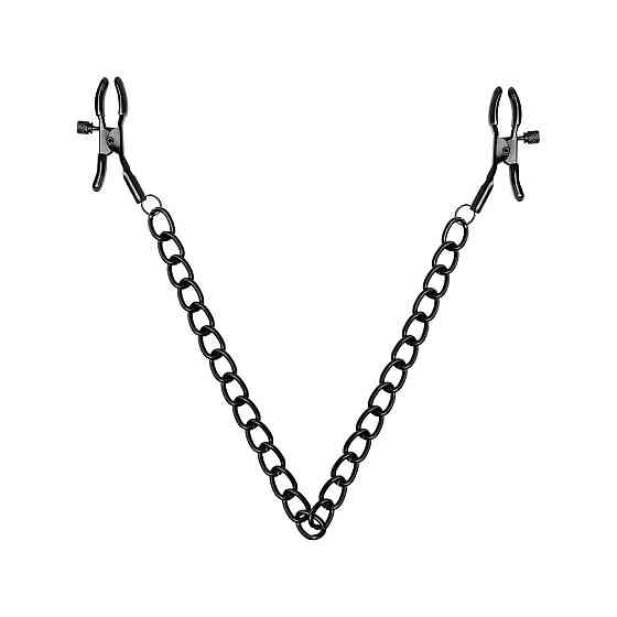 Затискачі для сосків Bedroom Fantasies Nipple Clamps with Chain - Black Sex Aura Київ