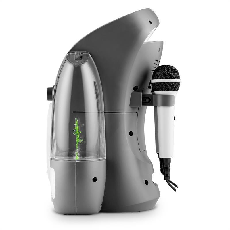 Караоке-система Kara Liquida CD USB MP3 водная струя LED 2 микрофона мобильный серый (Германия, читать Ровно - изображение 5