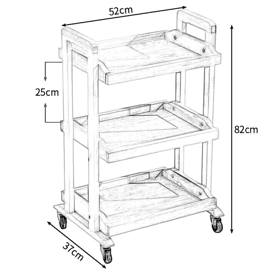 Етажерка для ванної на коліщатах "Дамаус" палісандр Миколаїв - фото 2