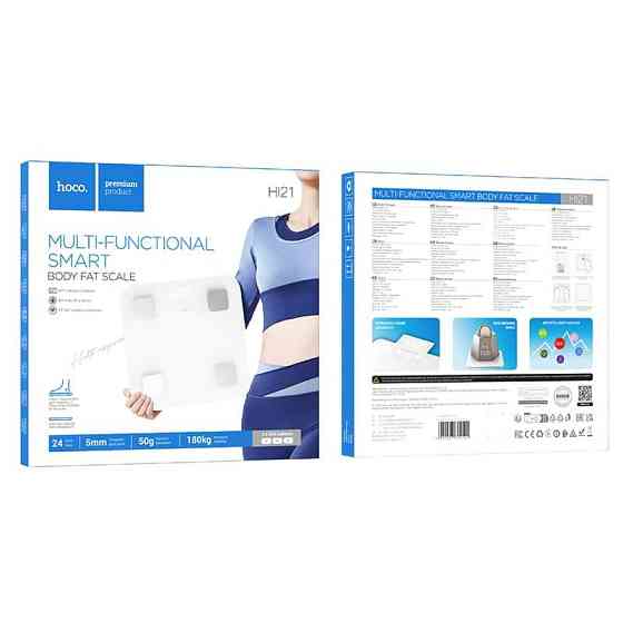 Ваги підлогові HOCO HI21 Smart body fat scale White Київ