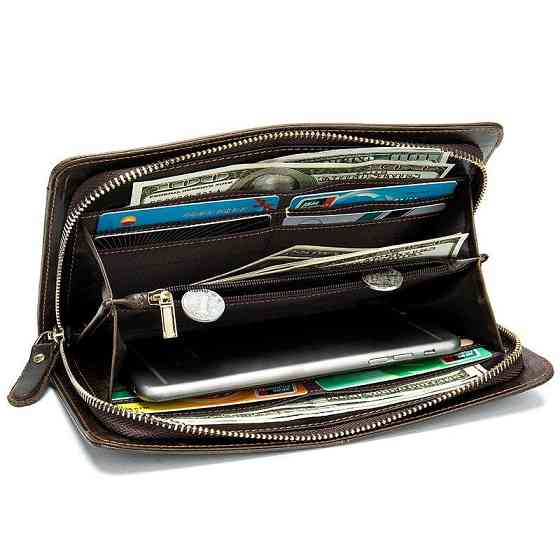 Чоловічий клатч-барсетка з ремінцем на руку Vintage 14940 Коричневий Київ