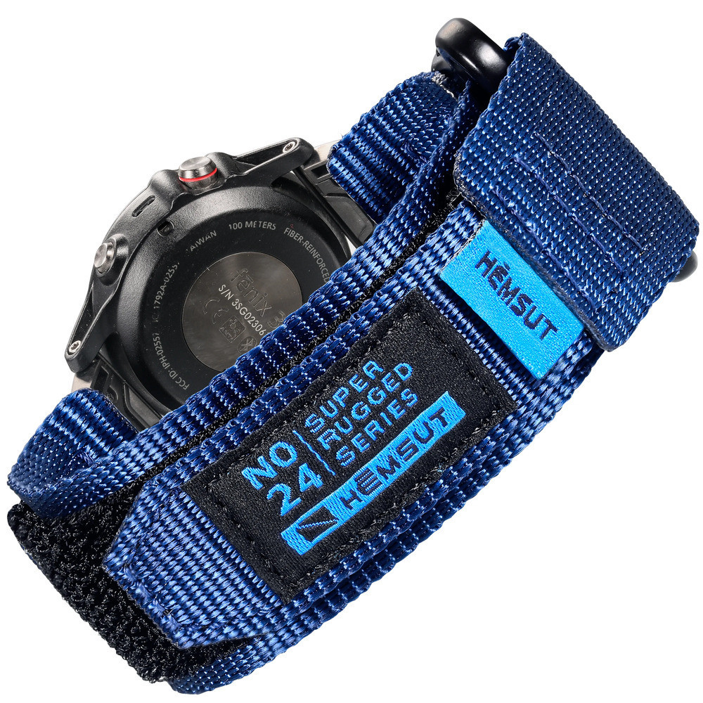 Ремінець для годинника Hemsut HS121 Super Strong Nylon Garmin Blue 20 mm SBR Київ - фото 1