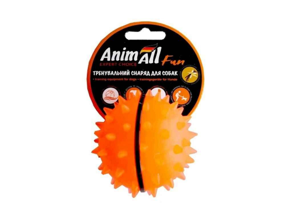 Іграшка для собак Мяч каштан 7см помаранчевий Fun ТМ ANIMALL Київ - фото 1