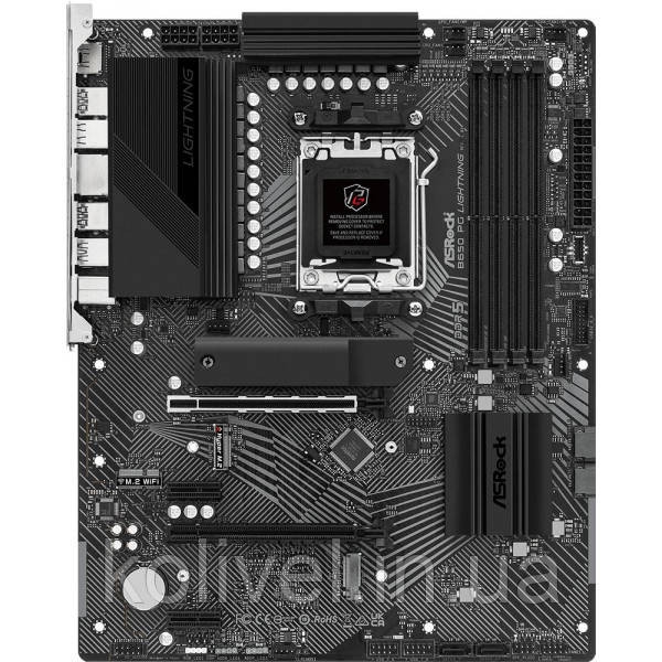 ASRock B650 PG LIGHTNING (AM5/B650, 4*DDR5, 2xPCIex16, HDMI, 4xSATAІІІ, 3xM.2, 2.5GLan, 7.1ch, ATX) (B650 PG Київ - фото 1