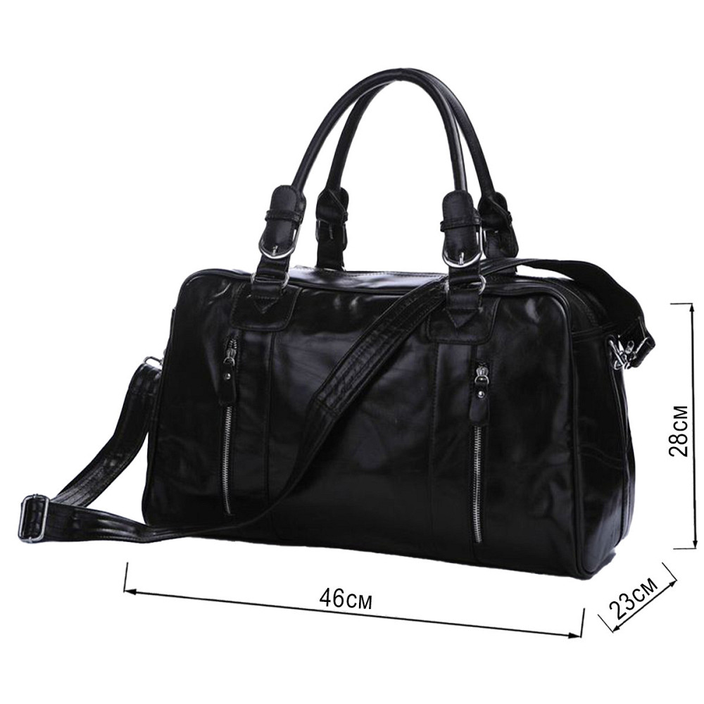 Сумка дорожная Vintage 14135 кожаная Черная Киев - изображение 3