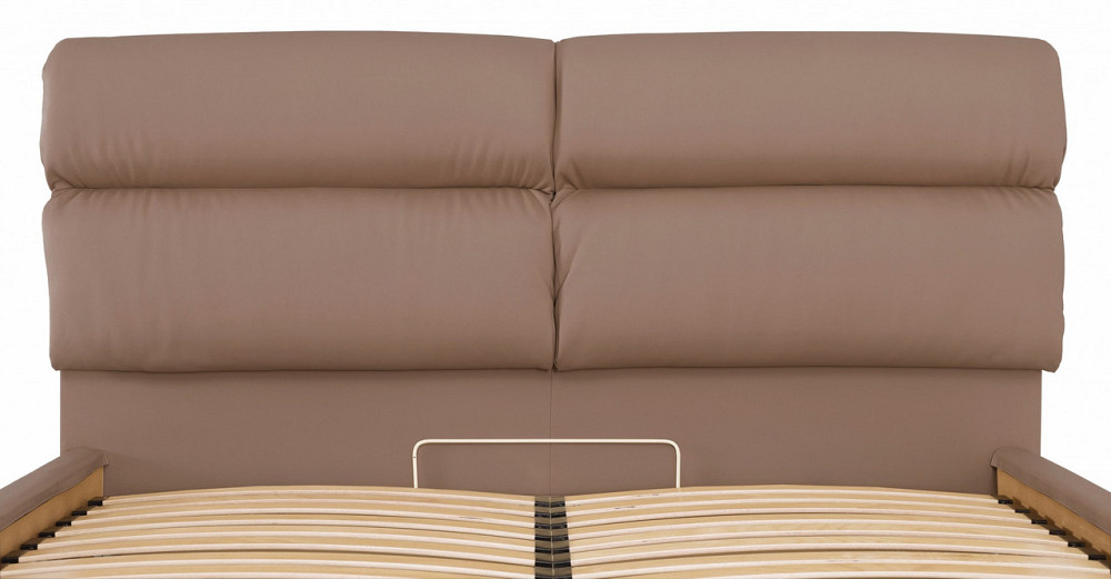 Ліжко Oxford VIP 120 х 200 см Fly 2213 З додатковою металевою цільнозварною рамою Світло-коричневий Дніпро - фото 17