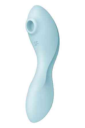 Вакуумный смарт-стимулятор с вибрацией Satisfyer Curvy Trinity 5 (Blue), управление со смартфона Sex Aura Киев
