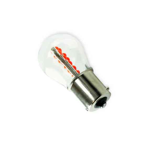 Автолампа А 12-21 RED 18 SMD 3030 в стеклянной колбе светодиодная Мукачево