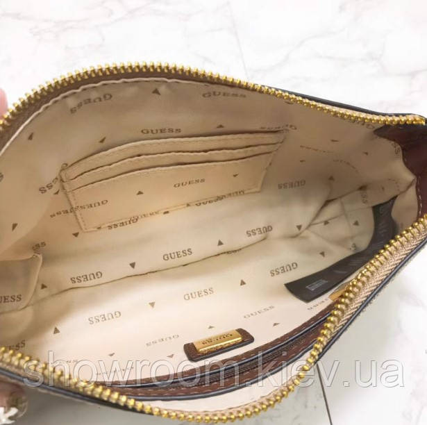 Женская сумочка с органайзером на плечо Guess (865470) серая Киев - изображение 4