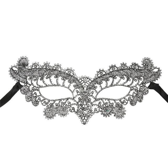 Маска для карнавалу з мережива сріблястого кольору. Київ - фото 1