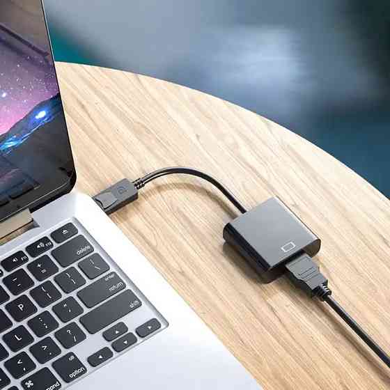 Переходник DisplayPort на HDMI 4K (23,5см),Черный SBR Киев