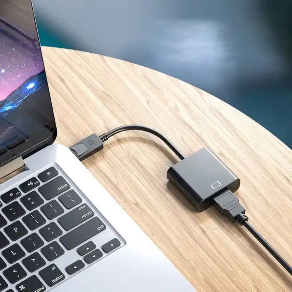 Перехідник DisplayPort на HDMI 4K (23,5см),Чорний SBR Київ - фото 2