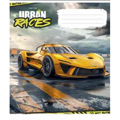 Тетрадь Школярик Time the urban races 48 листов линия (048-3439L) Винница