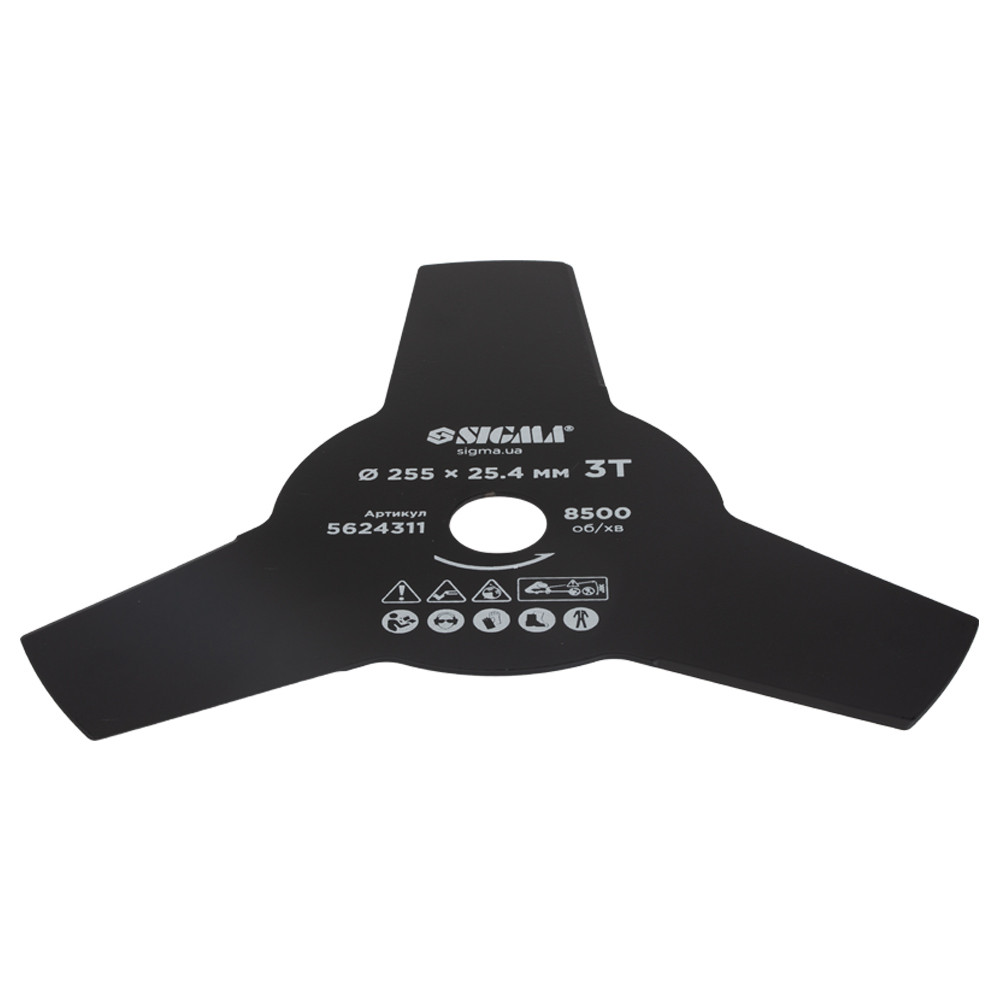 Sigma Нож для триммера Ø255×25.4мм 3Т SIGMA (5624311) Киев - изображение 5
