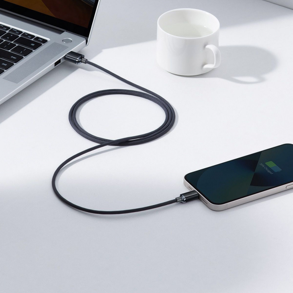 Кабель Baseus Crystal Shine Series Lightning 2.4A 2м блакитний Львів - фото 3