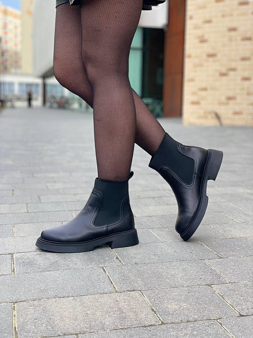 Arcoboletto Черевики жіночі Arcoboletto чорні натуральна шкіра висота 13 см (5362) Коломыя - изображение 3