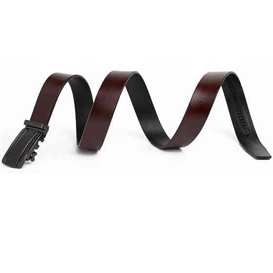 Ремінь чоловічий з темною пряжкою автомат Черний (Vintage) Київ