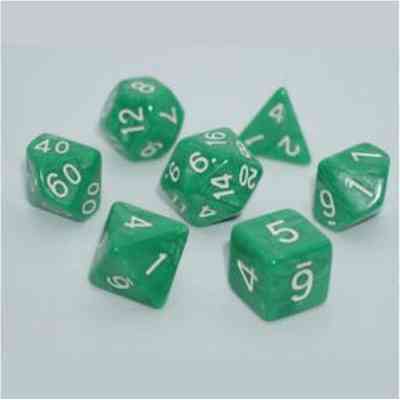 Набор кубиков для настольных игр Games 7 Days Pearl 7 Dice Set - Green (g7dpearl16) Винница