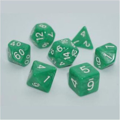 Набор кубиков для настольных игр Games 7 Days Pearl 7 Dice Set - Green (g7dpearl16) Винница - изображение 1