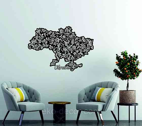 Декоративное настенное Панно «Карта Украины», Декор на стену Киев