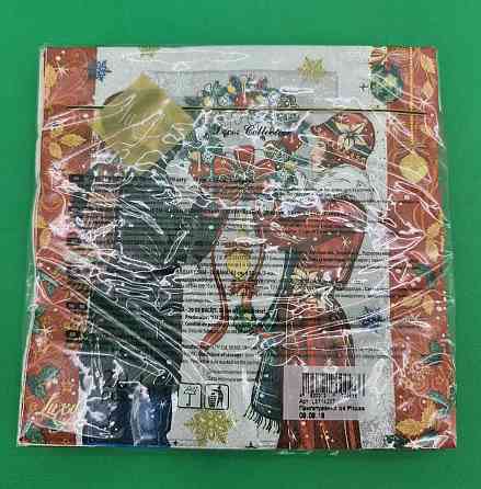 Новогодняя бумажная салфетка (ЗЗхЗЗ, 20шт) LuxyНГ Подготовка к Рождеству(1236) (1 пачка) Харьков