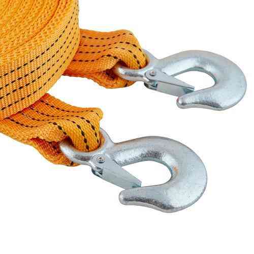 Буксирувальний трос ST206B/TP-209-5-1, 5 тонн, лента 50мм х 6м, оранжевий, 2 гачки, з сумкою Харків