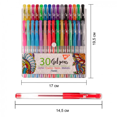 Ручка гелева Yes набір 30 штук (420435) Вінниця - фото 2