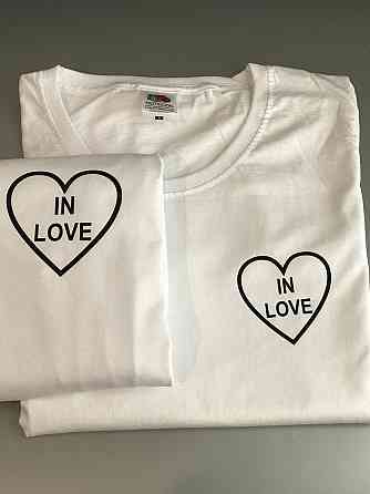 Парні футболки для хлопця та дівчини з написом IN LOVE Чернівці