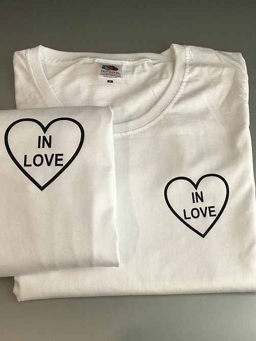 Парні футболки для хлопця та дівчини з написом IN LOVE Чернівці - фото 1